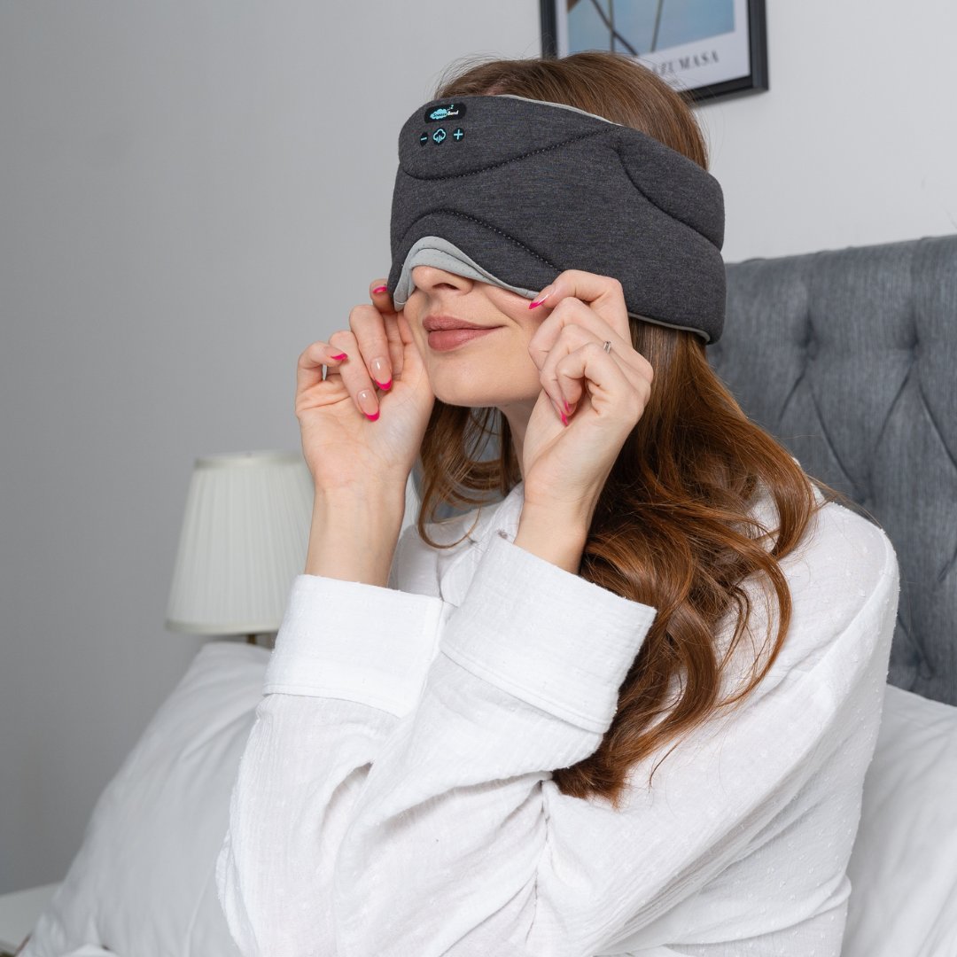 SnoozeBand™ Deluxe - Sleep Mask Headphones - Snooze Band